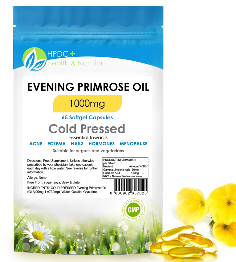 EVENING PRIMROSE OIL X65-HEALTH-OMEGA-VITAMIN-E