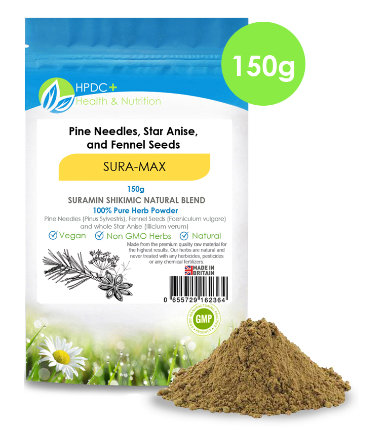 150G-SURA-MAX-suramin-powder-Natural-Extract-Suramin Shikimic-Acid-Pinus-Sylvestris-tea-dry-fresh-NATURAL-PURE